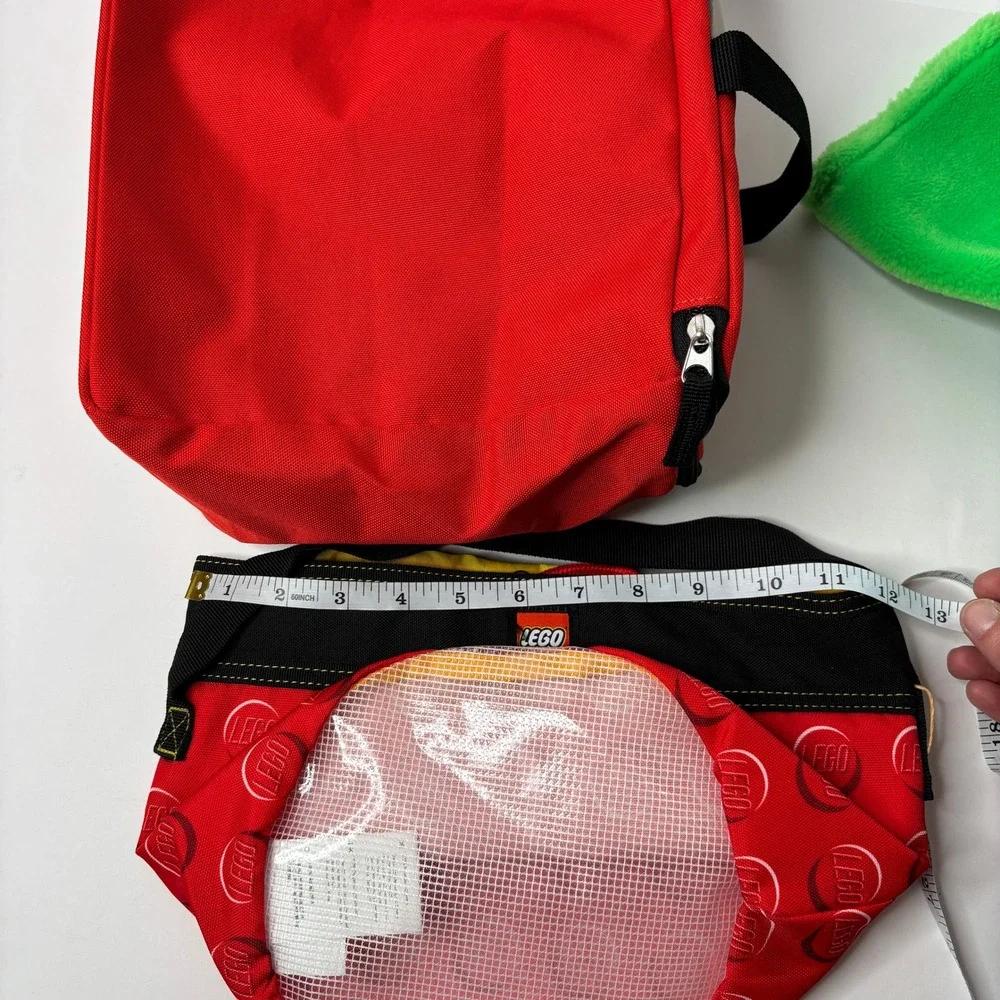 Lego Drawstring Cinch Bucket Bag, Zip Tote Carry Bag Storage & Alligator Puppet